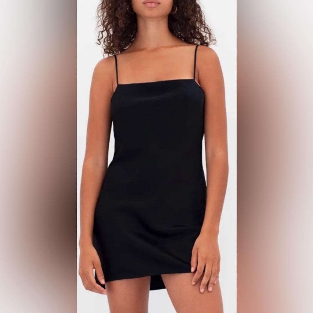 ARITZIA BABATON encore mini slip dress black size medium